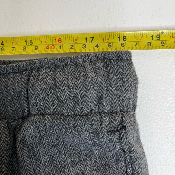 Pacsun Elastic Herringbone Trouser Tie Waist Charcoal Slim Pant Men Size Medium - Picture 11 of 14